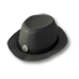Šedý plstěný klobouk