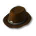 Hnědý plstěný klobouk