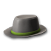 Zelený plstěný klobouk