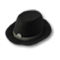 Černý plstěný klobouk