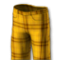 Žluté kostkované kalhoty